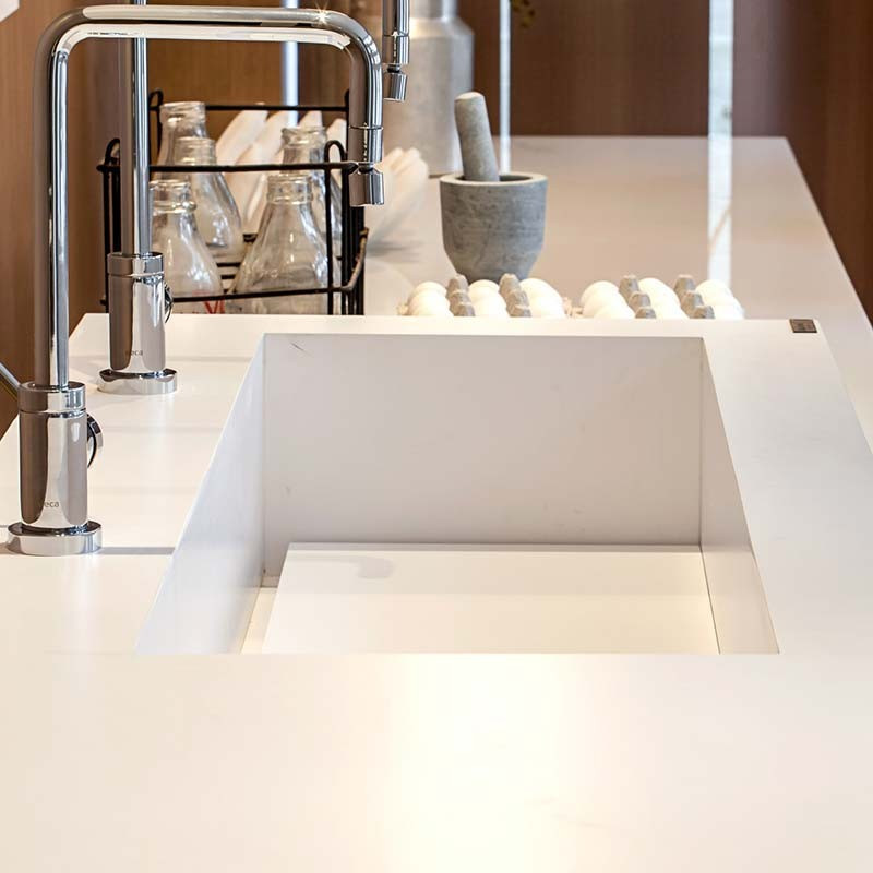Plan de travail en Quartz Silestone® Blanco Zeus